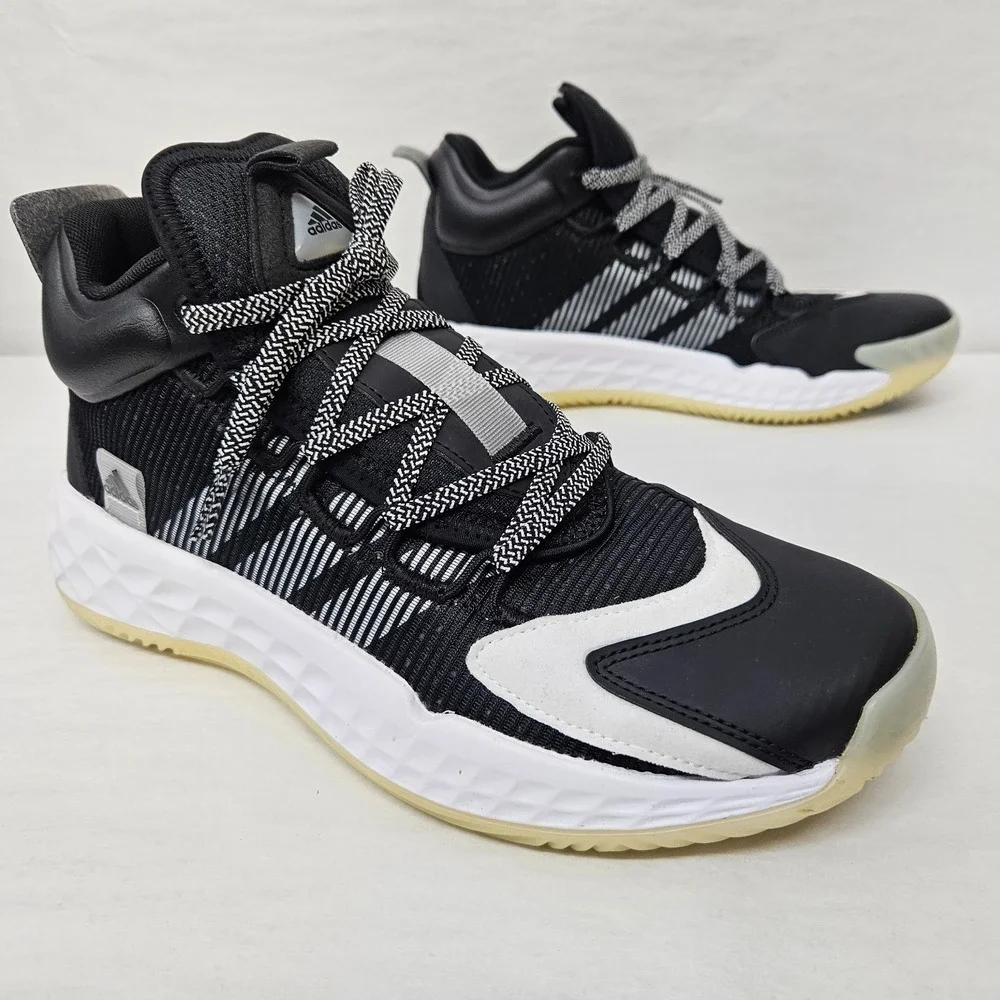 Adidas Pro Boost Mid Basketball Shoes FW9512 Core Black White Mens Size 7‎